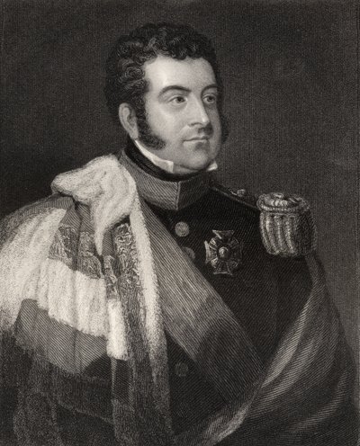 George Augustus Frederick Fitzclarence, 1. Earl of Munster, graviert von W.H. Cook, aus 